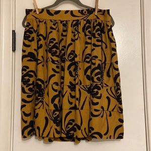 Anthropologie Sariah Calligraphy Strokes skirt